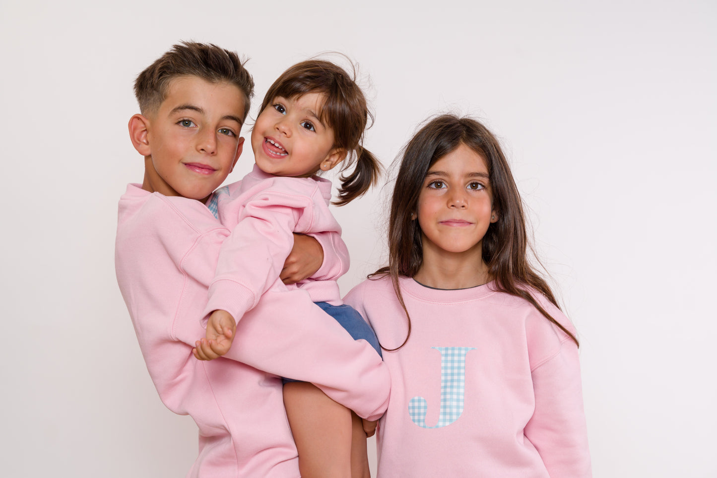 Sudadera Estampada Rosa con inicial Kids