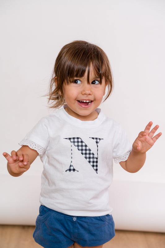 Camiseta Paradise con inicial Kids