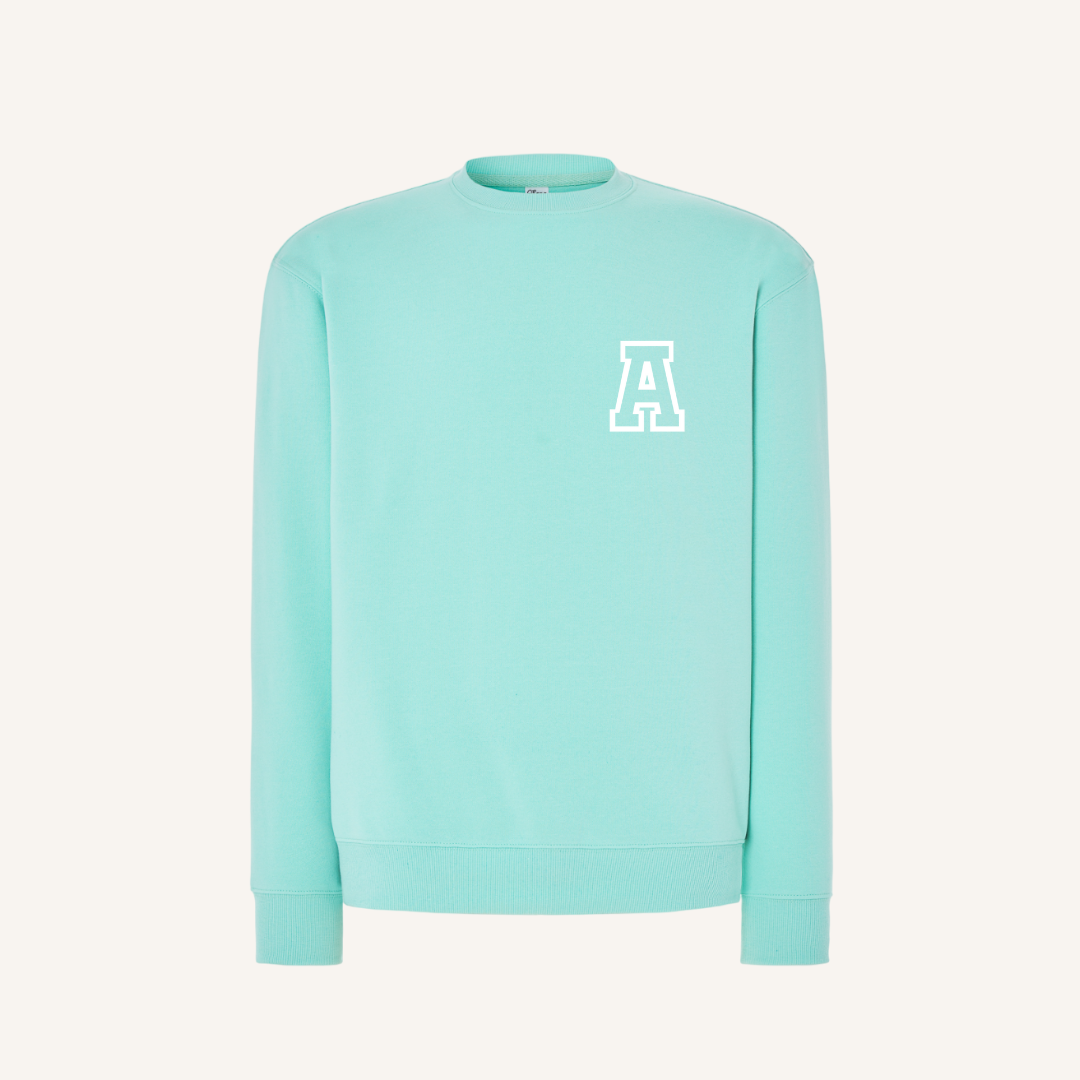 Sudadera Bordada Mint con inicial Unisex