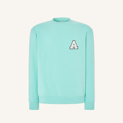 Sudadera Rizo Mint con inicial Unisex