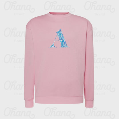 Sudadera Estampada Rosa con inicial Kids